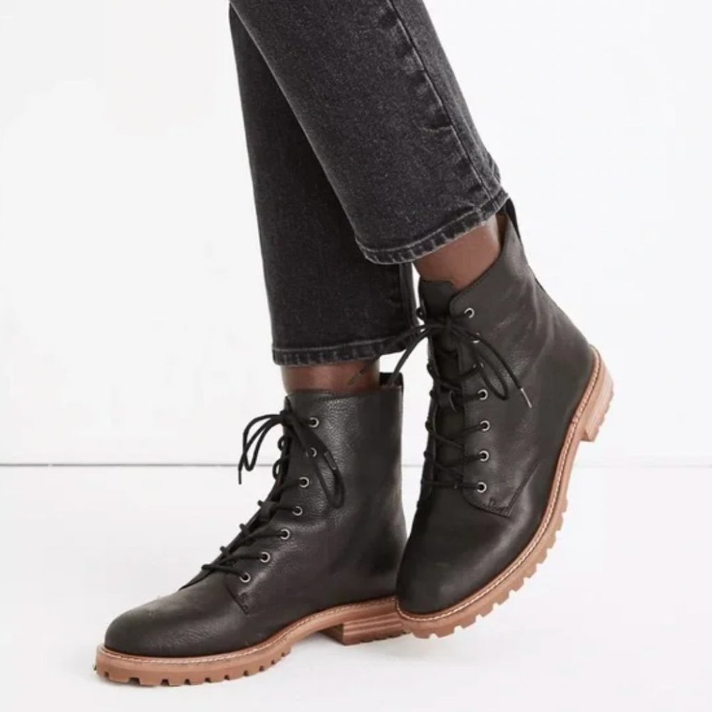 Never Worn Madewell Clare Lace Up Leather Boot